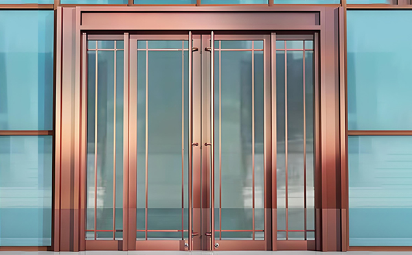 精河玻璃地弹门